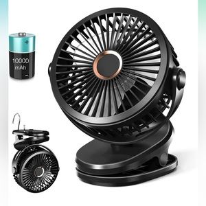 Sold-Small Desk Stroller Fan Battery with Rechargeable USB